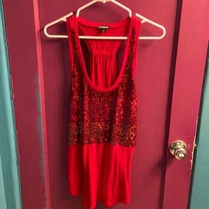 🌈 4 for $10-Express red sequin tunic, M